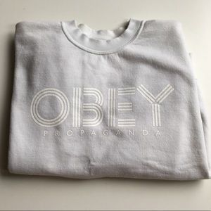 OBEY light teal sweatshirt
